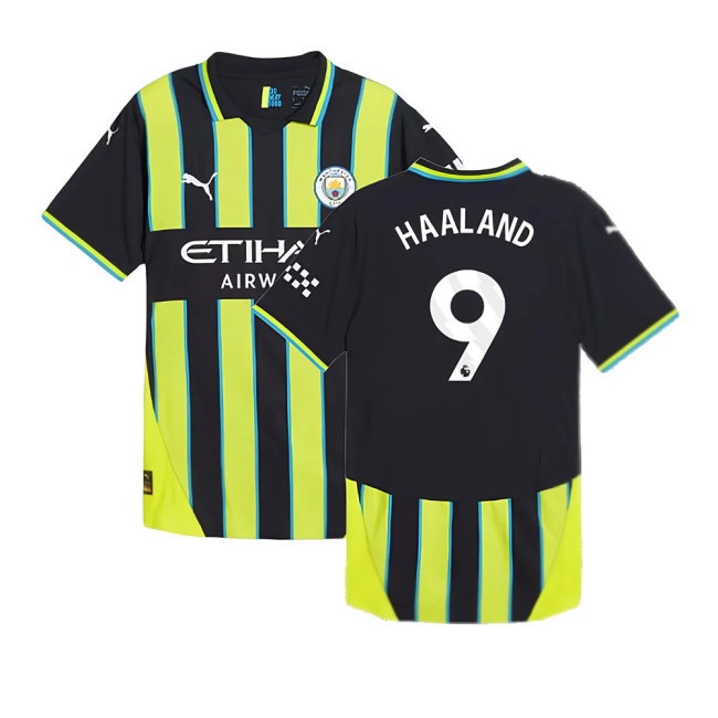 2024-2025 Man City Away Player Version Shirt (Haaland 9) — Shop Online