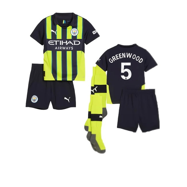 2024-2025 Man City Away Mini Kit (Greenwood 5) — Buy Online