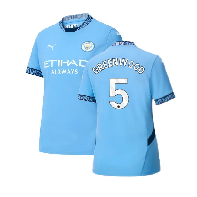 2024-2025 Man City Home Shirt (Womens) (Greenwood 5) — Buy Now