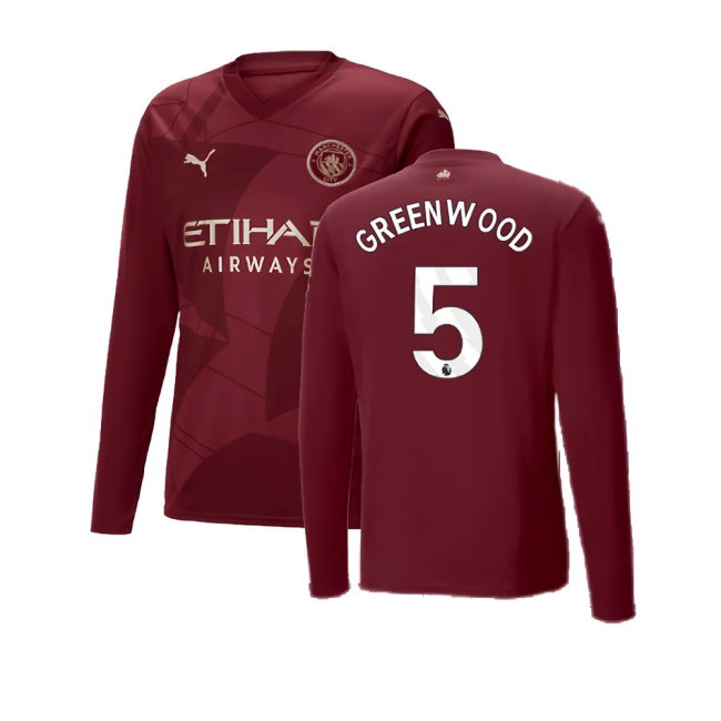 2024-2025 Man City Third Long Sleeve Shirt (Greenwood 5) — Shop Now