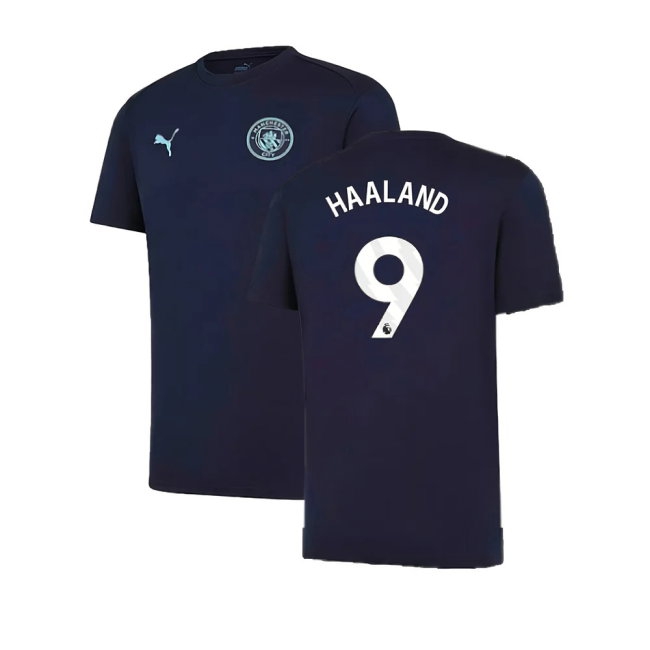 2024-2025 Man City Training Shirt (Inky Blue) - Kids (Haaland 9) — Buy Online