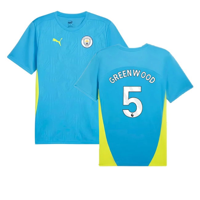 2024-2025 Man City Training Shirt (Magic Blue) (Greenwood 5) — Buy Now
