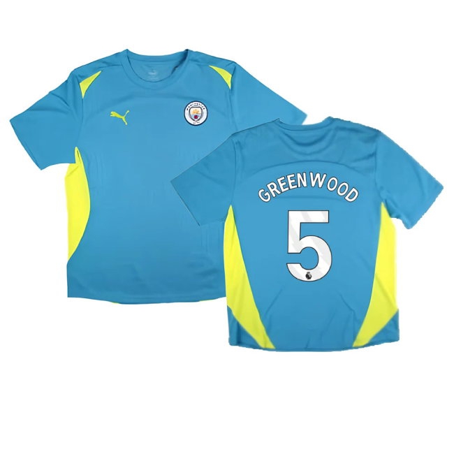 2024-2025 Man City Training Shirt Pro (Blue) (Greenwood 5) — Buy Now
