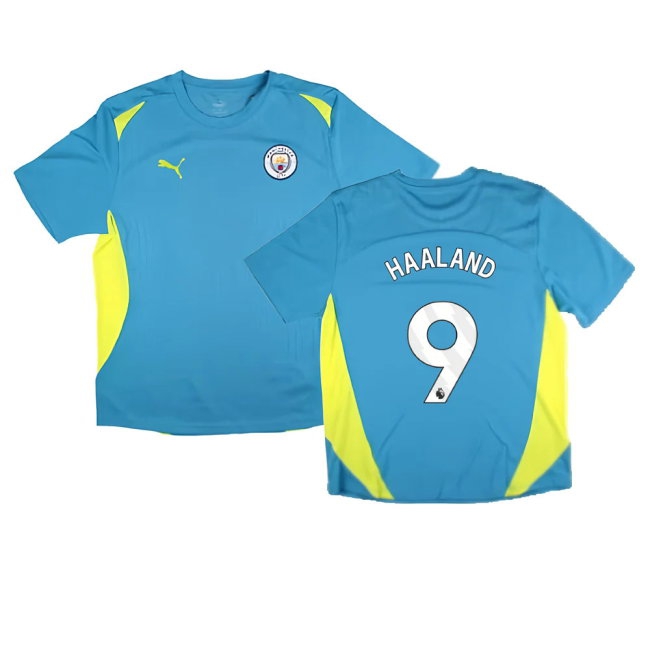 2024-2025 Man City Training Shirt Pro (Blue) (Haaland 9) — Buy Online