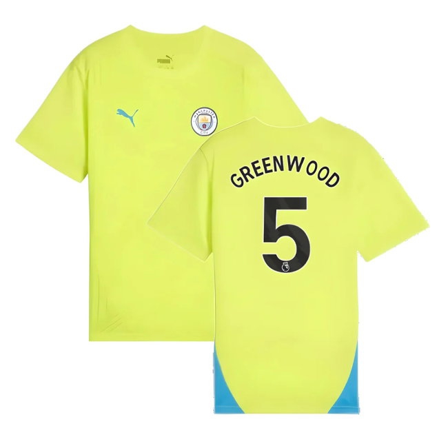 2024-2025 Man City Training Shirt (Yellow Glow) - Kids (Greenwood 5) — Shop Online