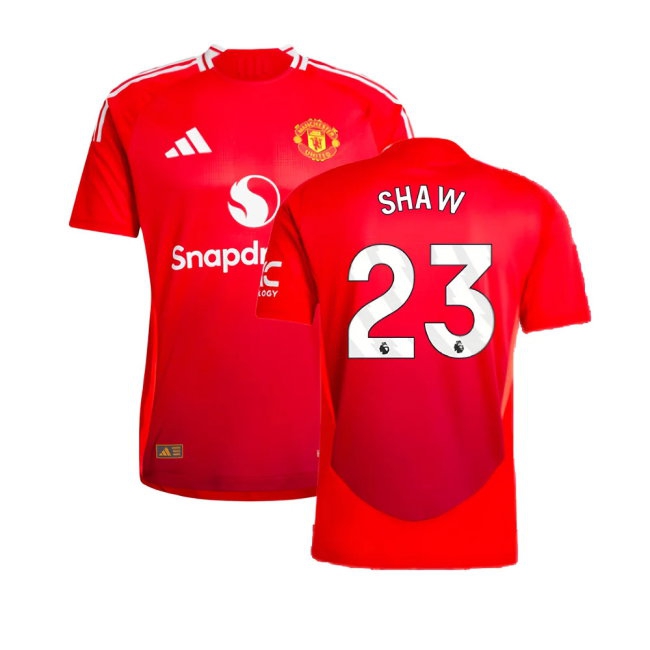 2024-2025 Man Utd Player Version Home Shirt (Shaw 23) — Buy Online