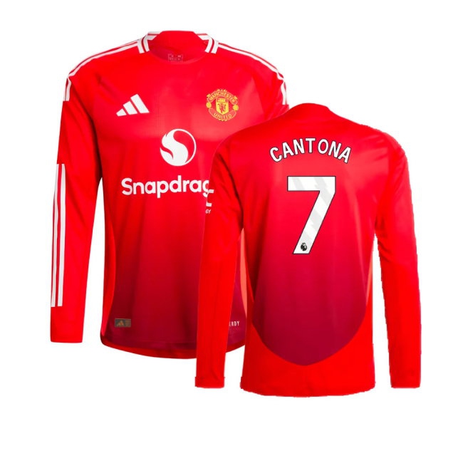 2024-2025 Man Utd Player Version Long Sleeve Home Shirt (Cantona 7) — Buy Online