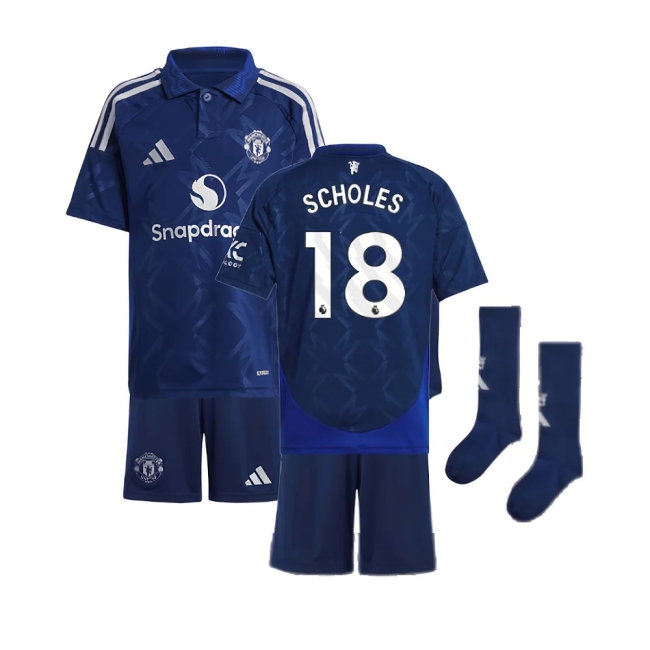 2024-2025 Man Utd Away Mini Kit (Scholes 18) — Buy Now