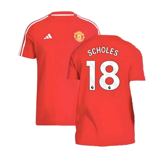 2024-2025 Man Utd DNA Tee (Red) (Scholes 18) — Shop Online