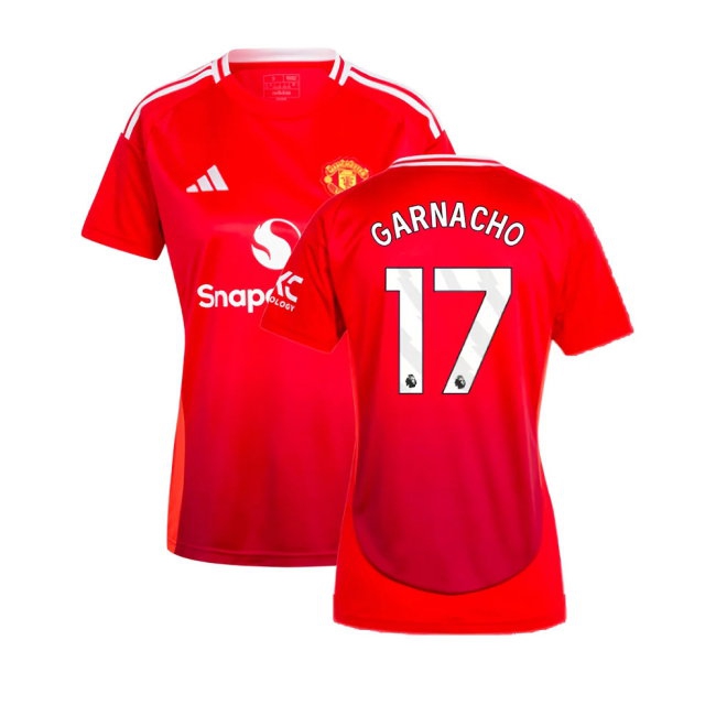 2024-2025 Man Utd Home Shirt (Womens) (Garnacho 17) — Buy Online