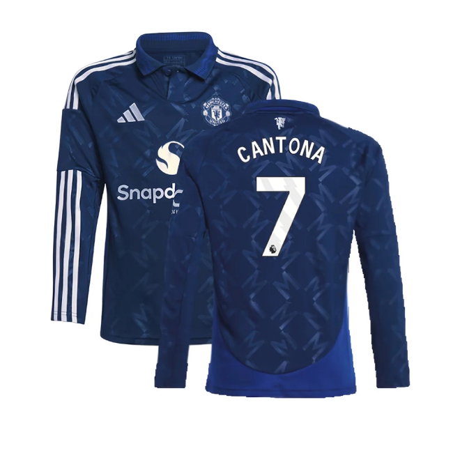 2024-2025 Man Utd Long Sleeve Away Shirt (Kids) (Cantona 7) — Shop Now