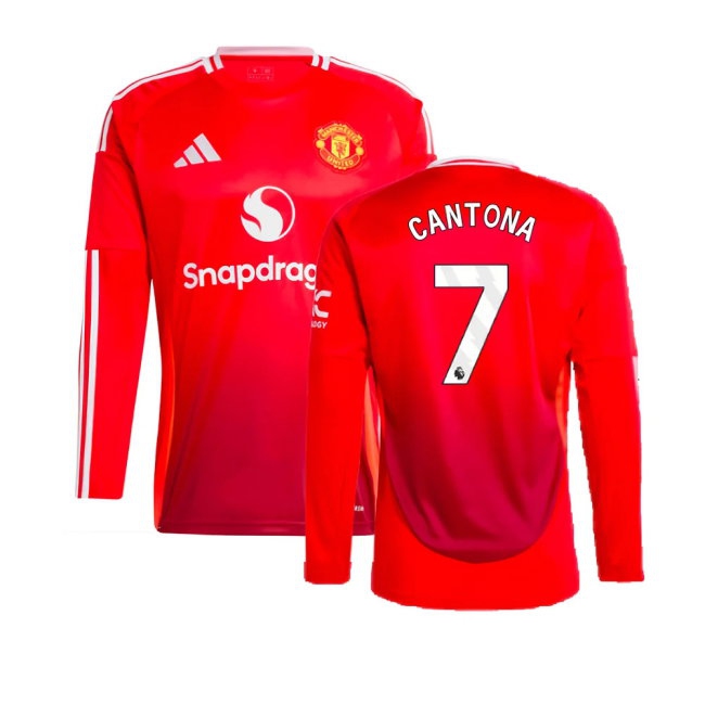 2024-2025 Man Utd Long Sleeve Home Shirt (Cantona 7) — Shop Now