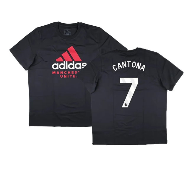 2024-2025 Man Utd Seasonal Graphic Tee (Night Grey) (Cantona 7) — Buy Online