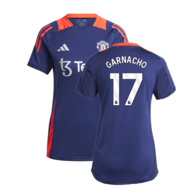 2024-2025 Man Utd Training Jersey (Night Indigo) - Womens (Garnacho 17) — Buy Now