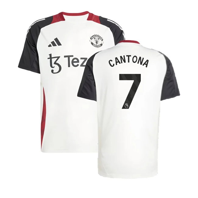 2024-2025 Man Utd Training Jersey (Off White) (Cantona 7) — Shop Now