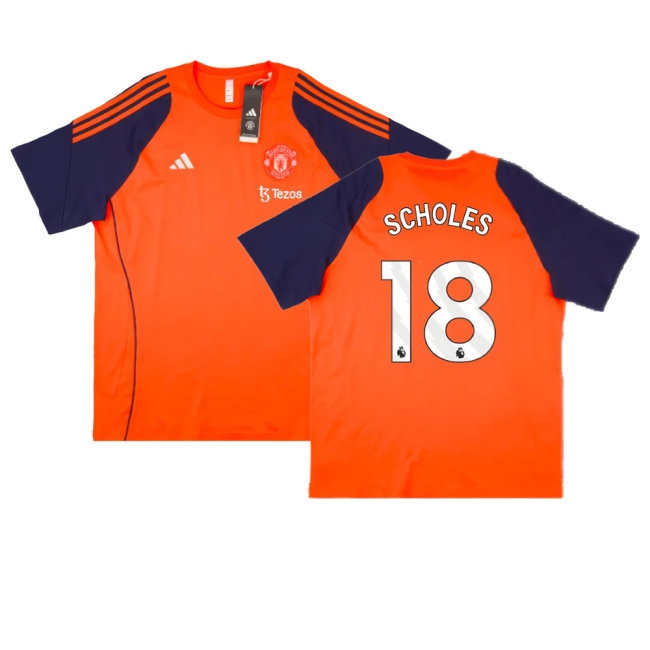 2024-2025 Man Utd Training Tee (Red) (Scholes 18) — Shop Now