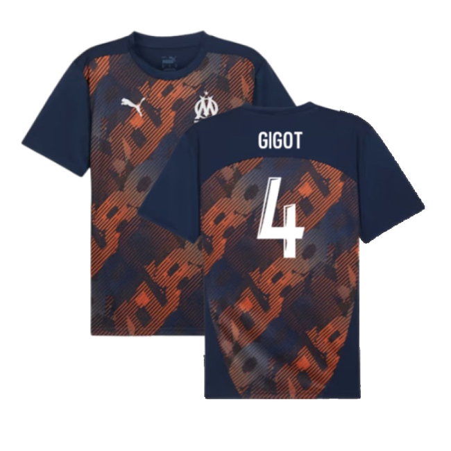 2024-2025 Marseille Pre-Match Shirt (Club Navy) (Gigot 4) — Shop Online