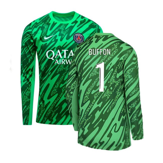 2024-2025 PSG Home Goalkeeper Shirt (Green) (Buffon 1) — Buy Online
