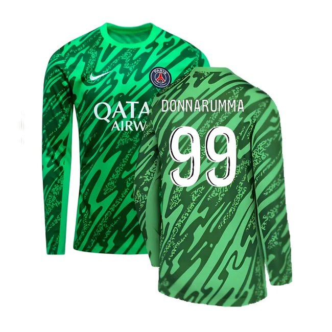 2024-2025 PSG Home Goalkeeper Shirt (Green) (Donnarumma 99) — Buy Online