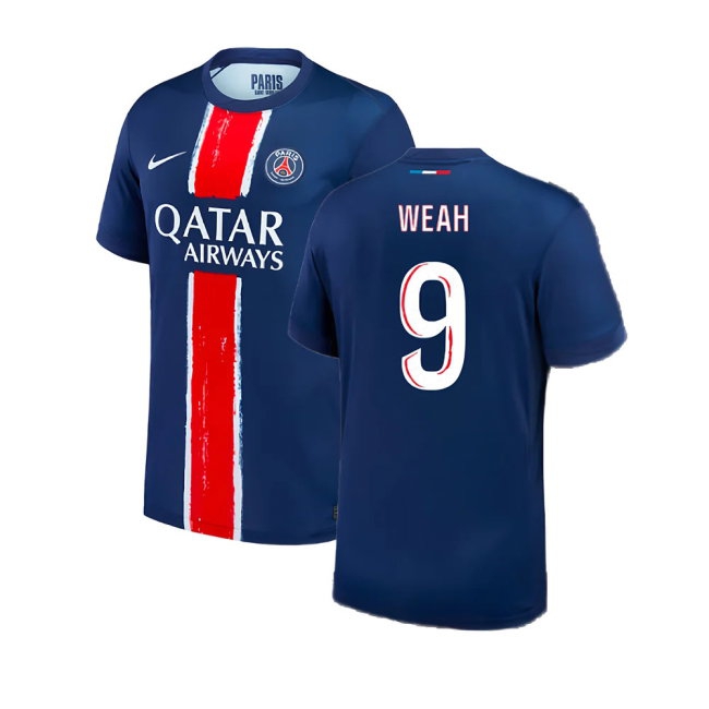 2024-2025 PSG Paris Saint Germain Home Shirt (Kids) (Weah 9) — Shop Now