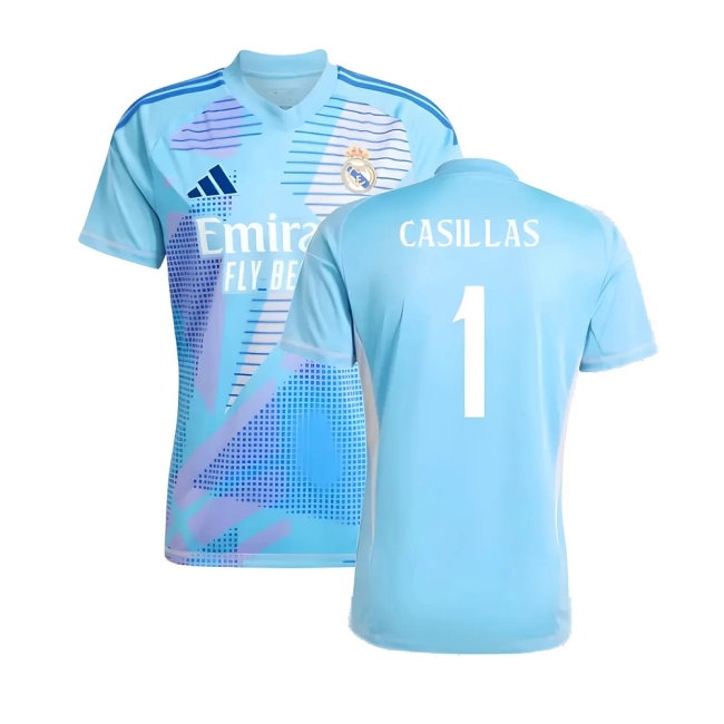 2024-2025 Real Madrid Home Goalkeeper Shirt (Blue) (Casillas 1) — Buy Online