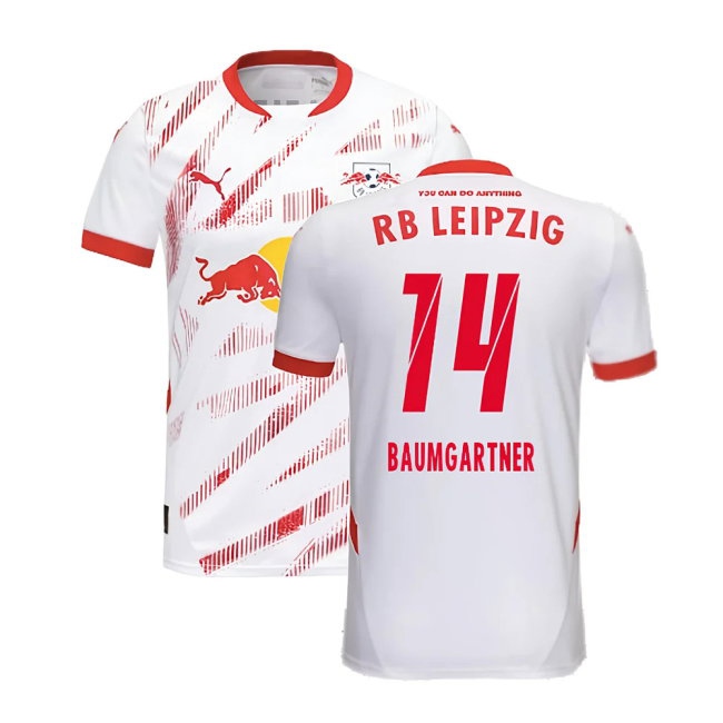 2024-2025 Red Bull Leipzig Home Shirt (Kids) (Baumgartner 14)