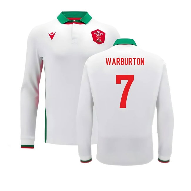 2024-2025 Wales Away Cotton LS Rugby Shirt (Warburton 7) — Shop Now