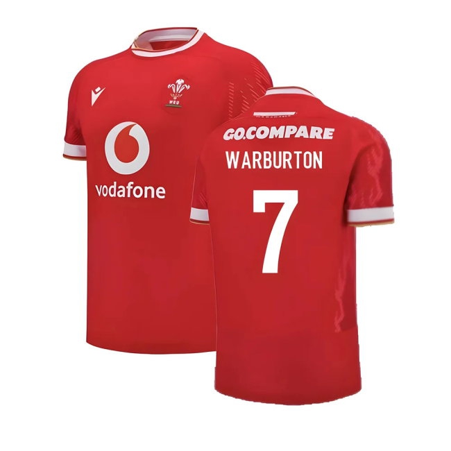 2024-2025 Wales Rugby Home Slim Fit Shirt (Warburton 7) — Buy Now
