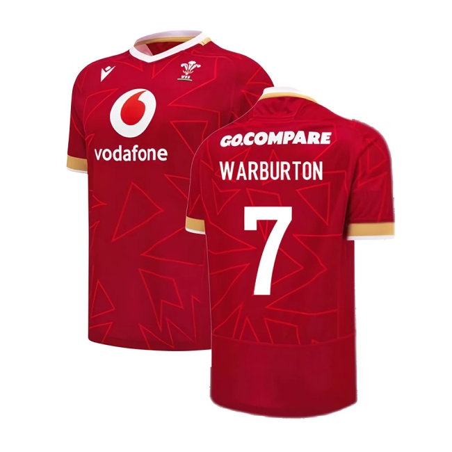 2024-2025 Wales WRU Home Pathway Poly Rugby Shirt (Warburton 7) — Shop Now
