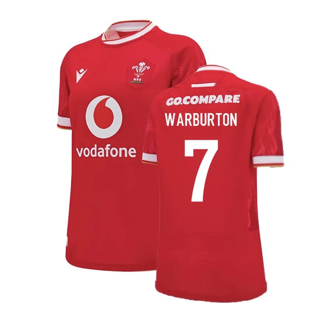 2024-2025 Wales WRU Home Replica Rugby Shirt (Womens) (Warburton 7) — Buy Now