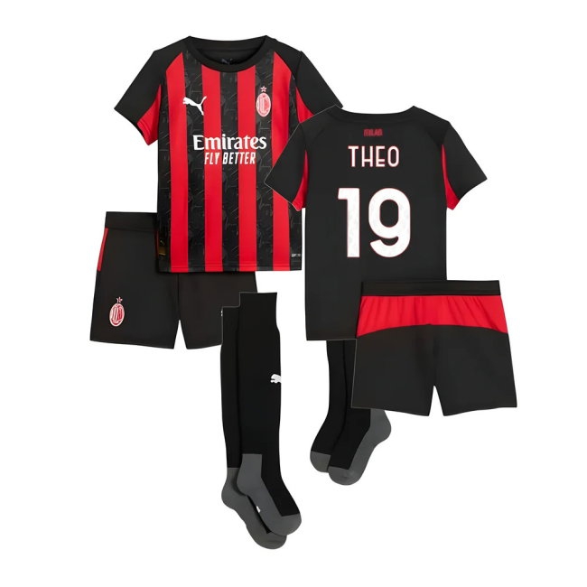 2025-2026 AC Milan Home Mini Kit (Theo 19) — Shop Now