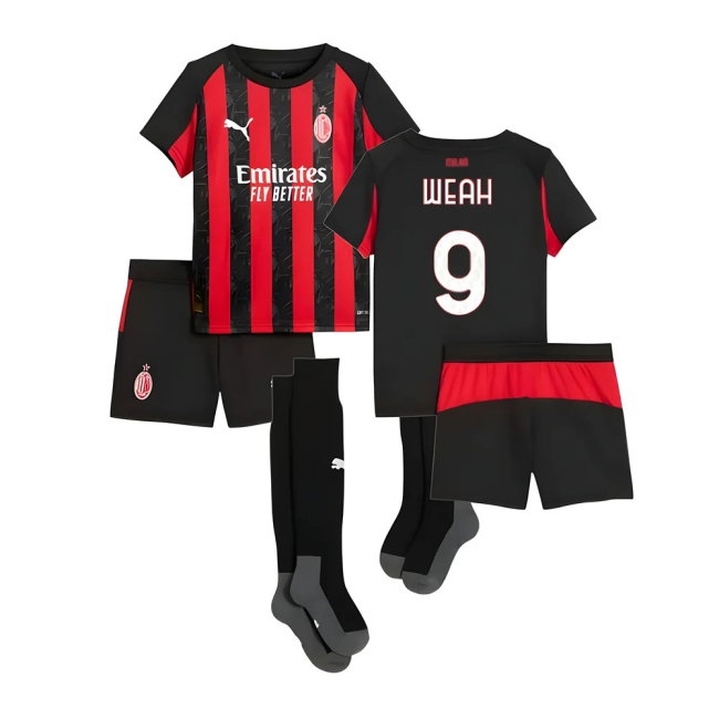 2025-2026 AC Milan Home Mini Kit (Weah 9) — Shop Online