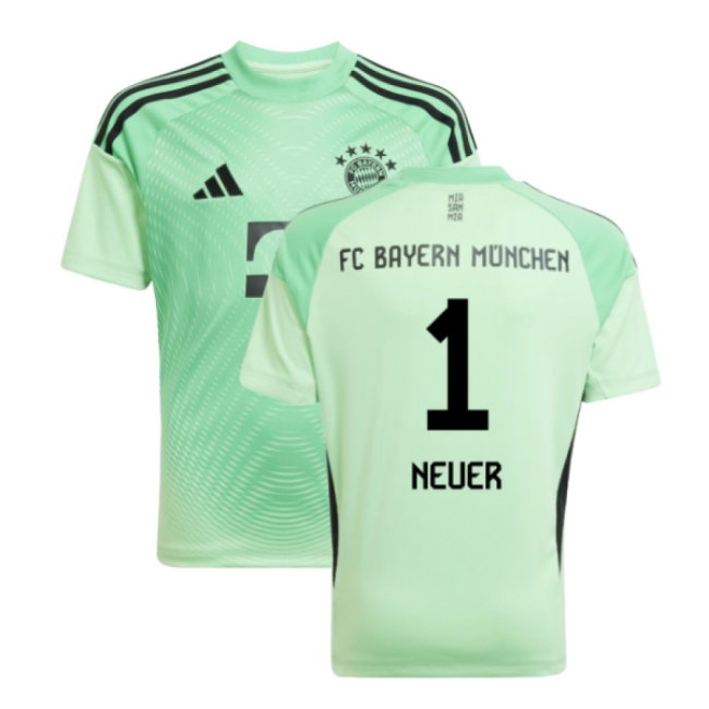 2025-2026 Bayern Munich Home Goalkeeper Shirt (Glory Mint) - Kids (Neuer 1) — Shop Now