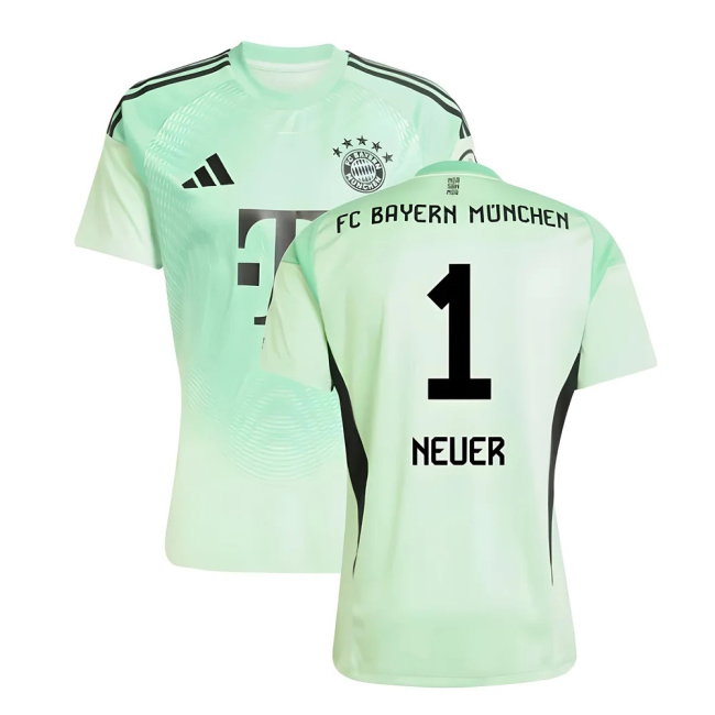 2025-2026 Bayern Munich Home Goalkeeper Shirt (Glory Mint) (Neuer 1) — Buy Now