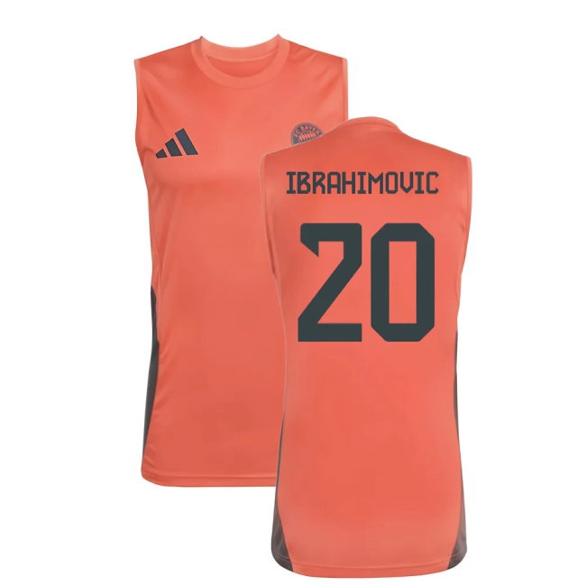 2025-2026 Bayern Munich Sleeveless Jersey (Easy Coral) (Ibrahimovic 20) — Buy Online
