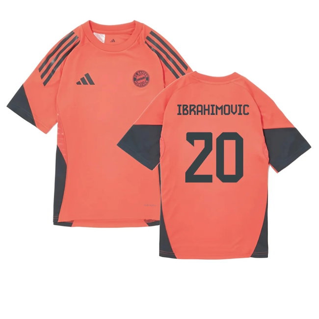 2025-2026 Bayern Munich Training Shirt (Easy Coral) - Kids (Ibrahimovic 20) — Shop Now