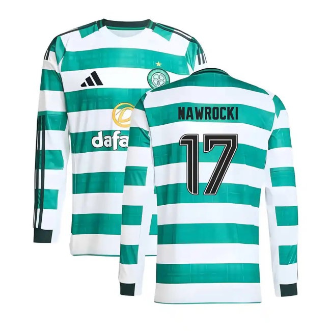 2025-2026 Celtic Long Sleeve Home Shirt (Nawrocki 17) — Shop Online