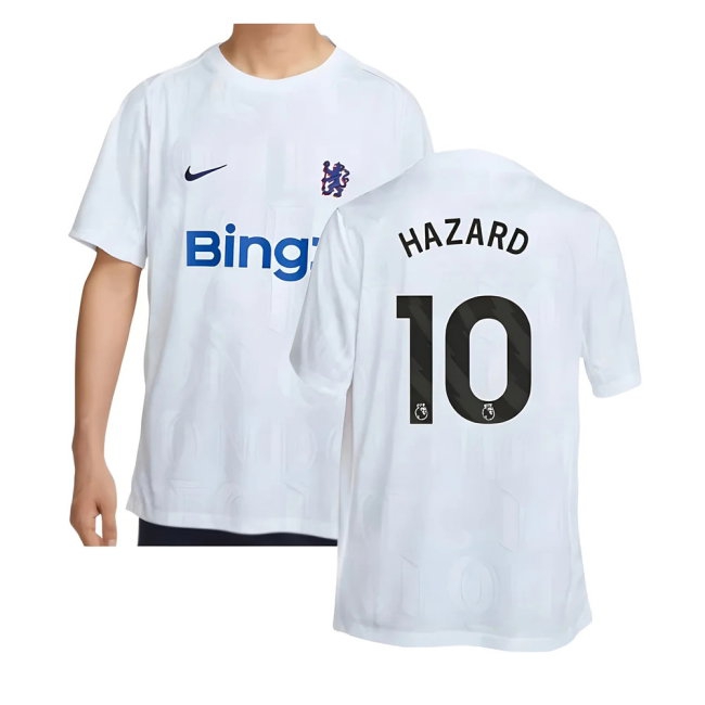 2025-2026 Chelsea Academy Pro Pre-Match Football Top (White) (Hazard 10)