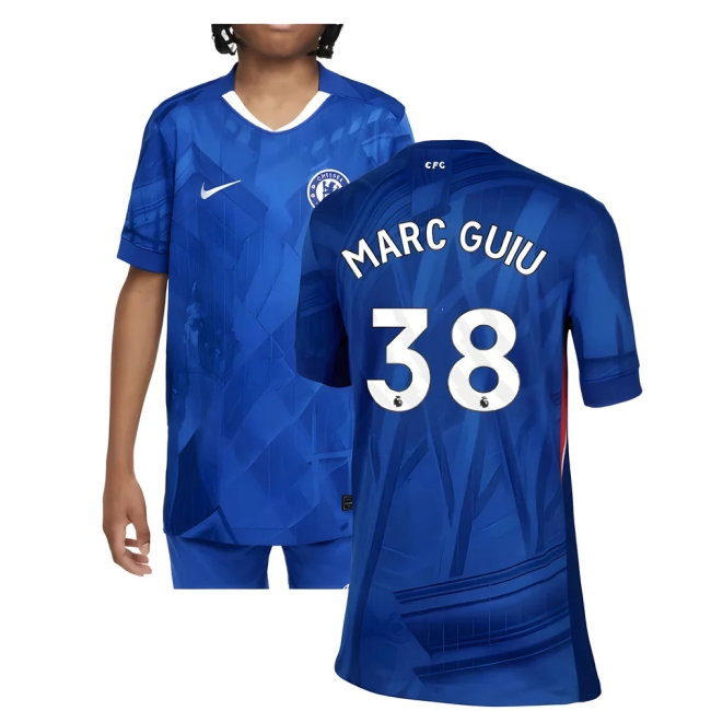 2025-2026 Chelsea Home Shirt (Kids) (Marc Guiu 38) — Buy Now