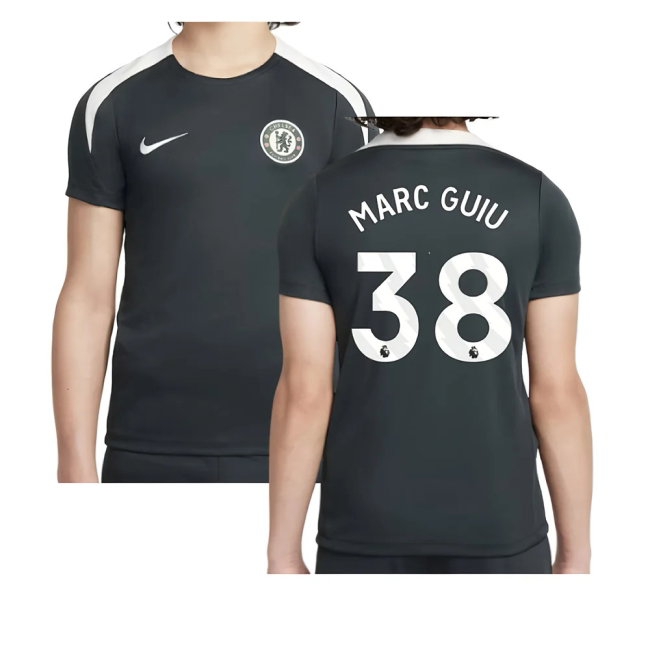 2025-2026 Chelsea Strike Training Shirt (Green) - Kids (Marc Guiu 38) — Buy Online