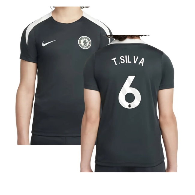 2025-2026 Chelsea Strike Training Shirt (Green) - Kids (T.Silva 6) — Shop Now