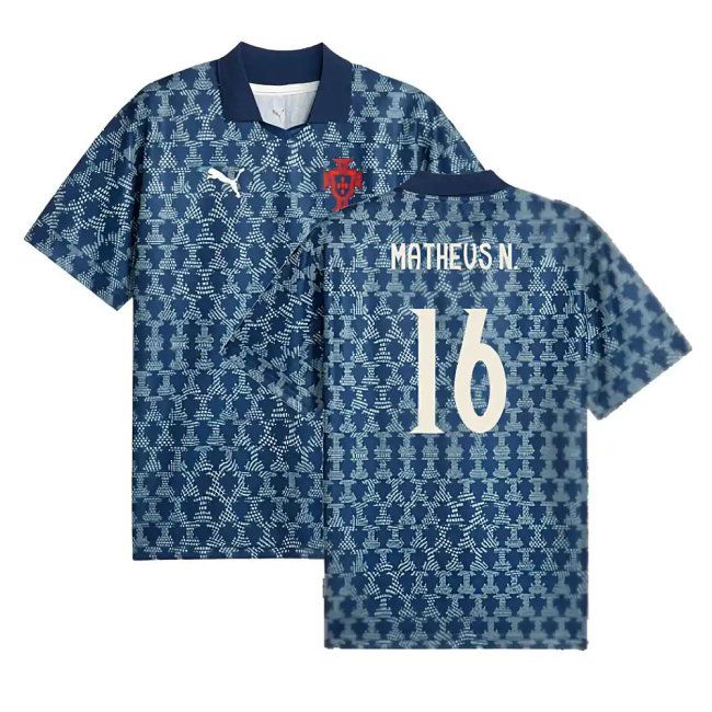 2025-2026 Portugal ftblNRGY+ Retro Jersey (Persian Blue) (Matheus N. 16)