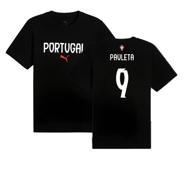 2025-2026 Portugal ftblNRGY Tee (Black) (Pauleta 9) — Buy Now