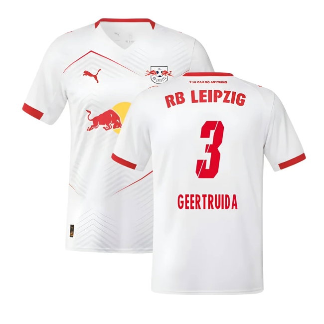 2025-2026 Red Bull Leipzig Home Shirt (Geertruida 3) — Shop Now