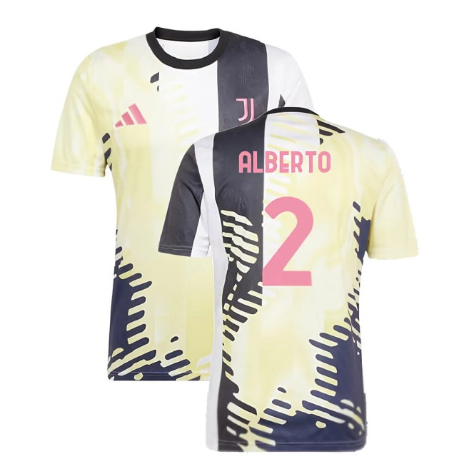 2025 Juventus Pre-Match Shirt (Yellow) (Alberto 2) — Buy Online