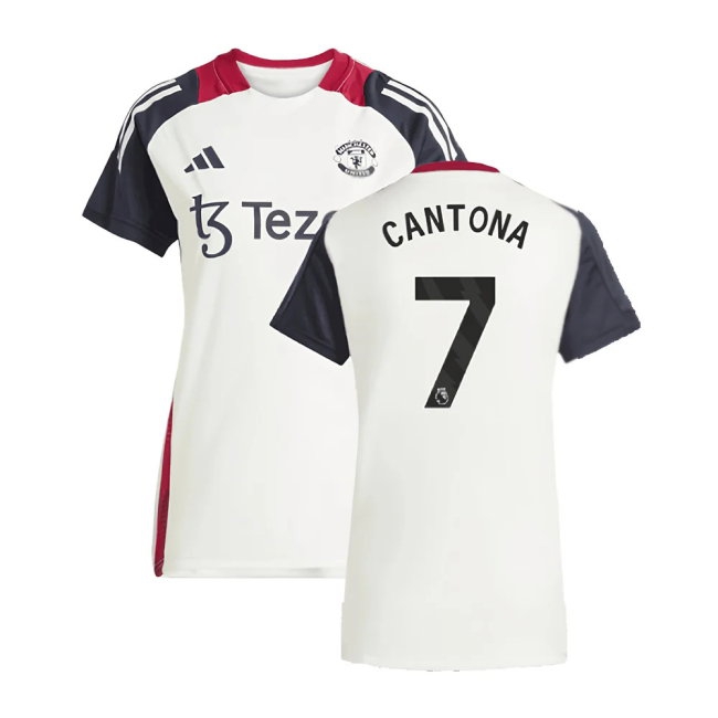 2025 Man Utd Training Jersey (Off White) - Womens (Cantona 7) — Shop Now