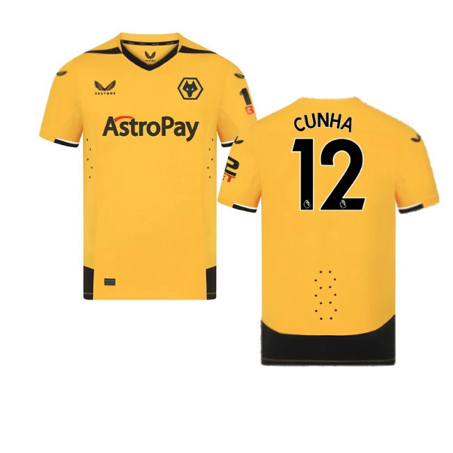 2022-2023 Wolves Home Pro Jersey (Cunha 12)