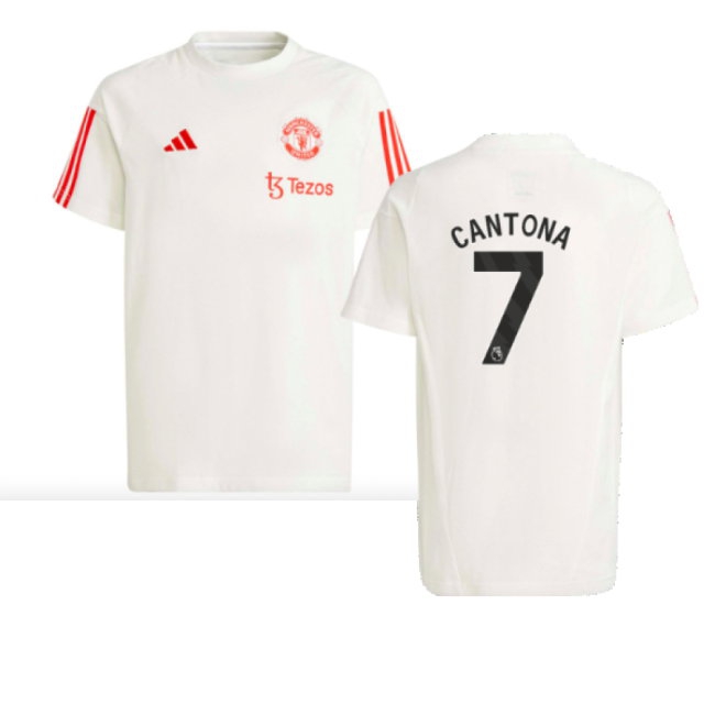 2023-2024 Man Utd Training Tee (White) - Kids (Cantona 7) — Shop Now