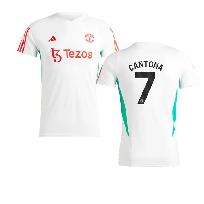 2023-2024 Man Utd Training Jersey (White) - Ladies (Cantona 7) — Buy Online