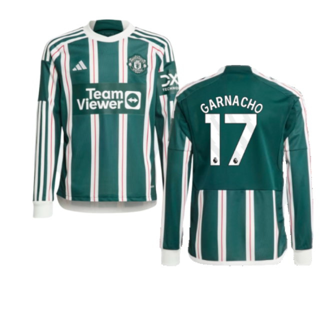 2023-2024 Man Utd Away Long Sleeve Shirt (Kids) (Garnacho 17) — Buy Online
